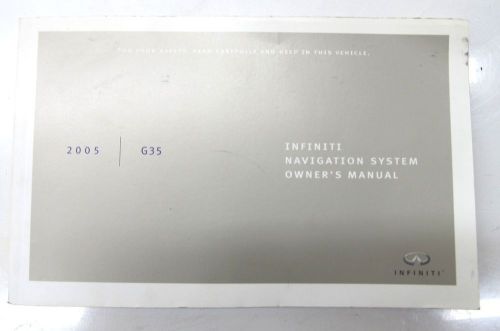 2005-2007 infiniti g35 coupe oem navigation navi gps owners manual info booklet