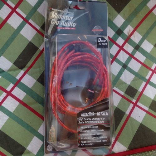 Monster car audio system interlink 101xln cable 10ft