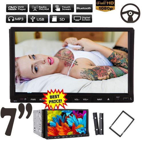 7&#034; hd touch screen double 2 din car stereo dvd player usb/sd fm bluetooth radio