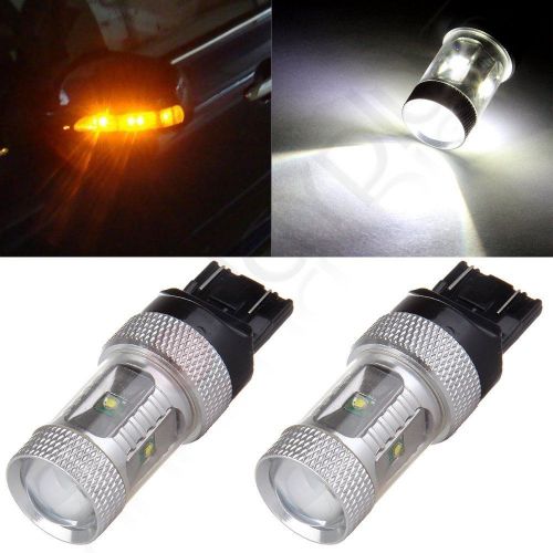 2x 7443 t20 992 7444 cree 6-3535 smd led 60w backup reverse light white bulb