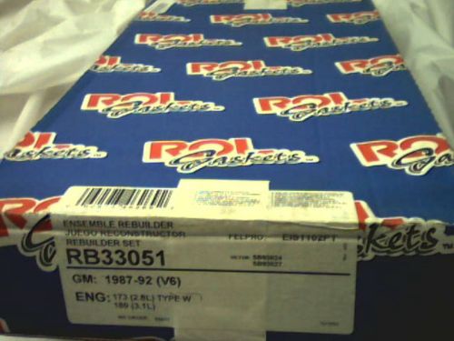 Full set gasket 1987-1992 gm 2.8 vin w 3.1 vin m rol rb33051