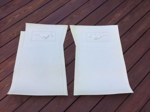 1965 - 1970 ford mustang nos accessory white pony mats oem fomoco 65,66,67,68,69