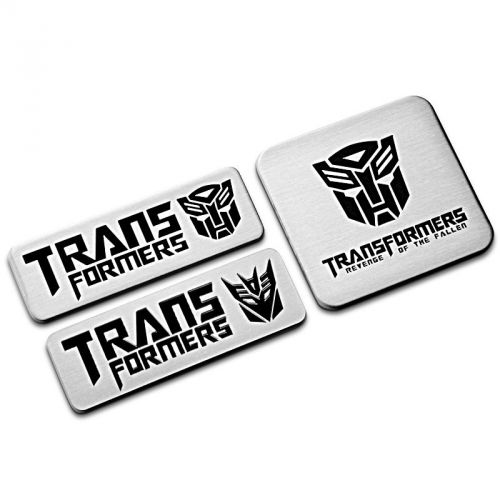 Auto car emblem transformers brushed aluminum motorcycle sticker decal badge