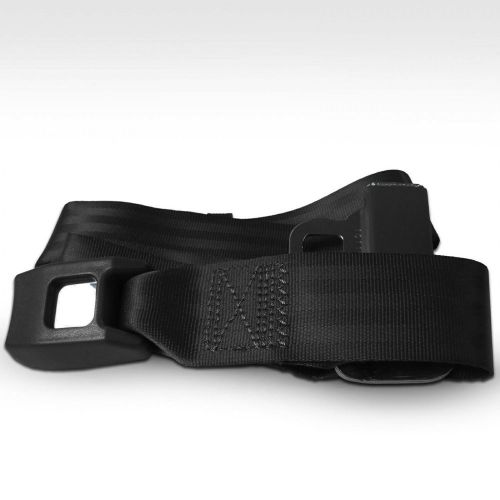 Adjustable seat belt car truck lap belt universal 2 point safety travel black