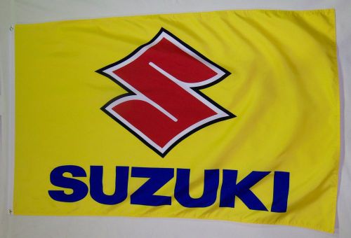 Suzuki motorcycle 3&#039; x 5&#039; flag premium indoor outdoor bike banner