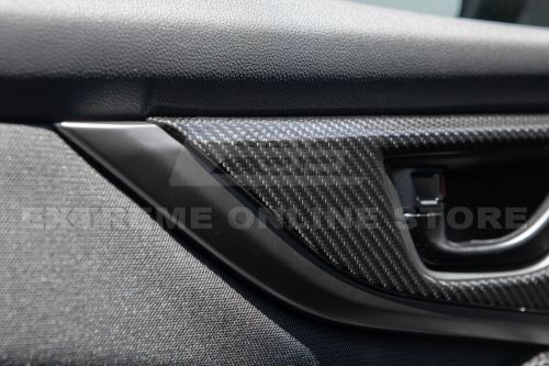 22-up subaru vb wrx carbon fiber interior front door side strip trim cover pair