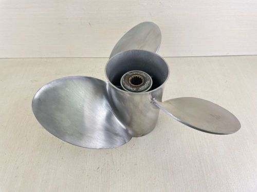 Suzuki Stainless Steel Propeller Prop 15 1/4" x 19P 3 Blade Left Hand, US $174.95, image 6