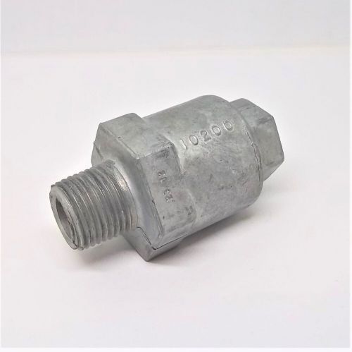Sealco 10200 1/2 single check valve, 1/2" npt ports, female inlet, male outlet