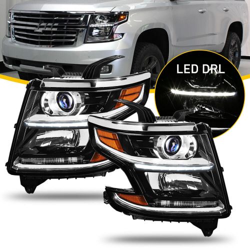 For 2015-2020 Chevy Suburban Tahoe DRL Projector Headlights Lamps LH & RH Black, US $292.99, image 13