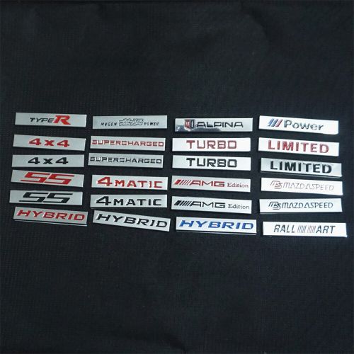 1x Small Silver Chrome TURBO Black Metal Sticker Decal Badge Emblem Sport Diesel, US $9.99, image 2