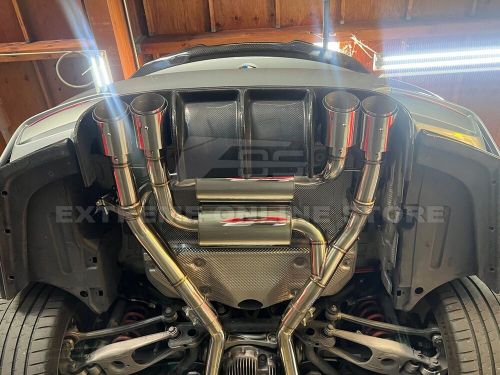 For 15-20 BMW F80 M3 F82 M4 T-304 Muffler Quad Burnt Tips Axle Back Exhaust, US $729.98, image 5