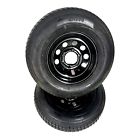 2-pk trailer tire on rim st225/75d15 bias lrd 6 lug 6 x 5.5" modular black wheel
