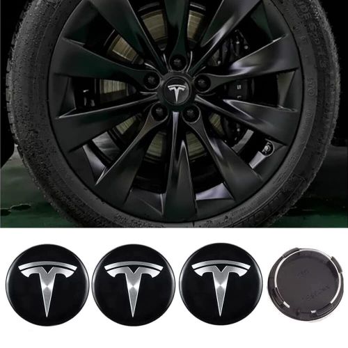 4x 56mm black wheel center hub caps rim cover for tesla model 3 s x