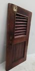 Sailboat teak wood interior cabin louvered cabinet door 24-7/8 x 12-1/4"