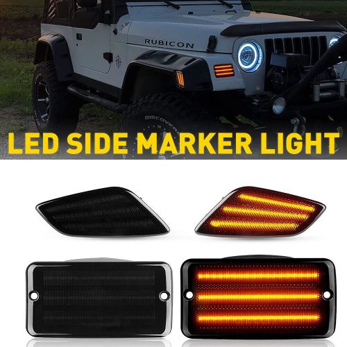 For 1997-2006 Wrangler Jeep TJ Smoke Bumper Fender Signal Side Marker Lights New, US $26.99, image 14
