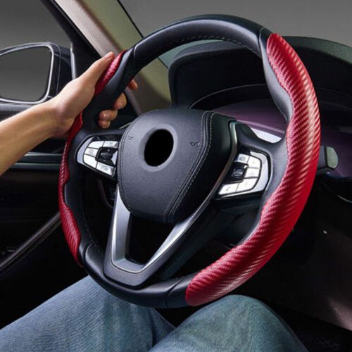 2pcs Carbon Fiber Look Steering Wheel Booster Non-Slip Cover Protector Universal, US $14.98, image 4