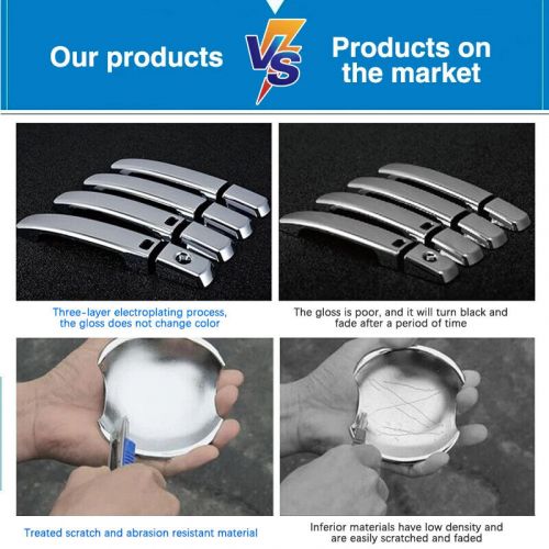 for Mazda 3 MK1 BK 2004~2009 Chrome Door Handle Cover Trim Stickers Car, US $20.00, image 7