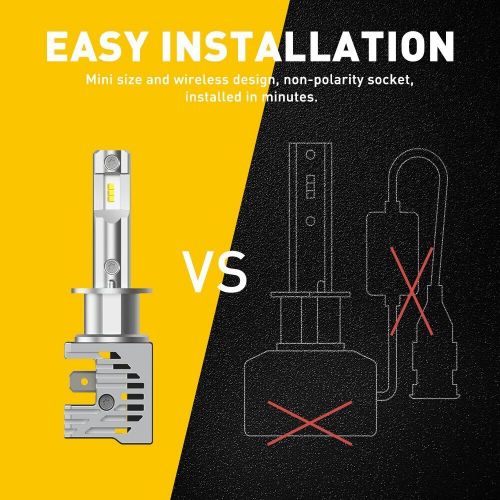 AUXITO H1 LED Headlight Bulbs Conversion 6500K Super White Light Bulb Lamp EOE, US $38.99, image 5