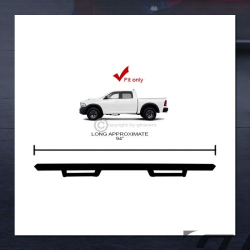 For 2009-2018 Dodge Ram Crew Cab Matte Blk Hoop Drop Step Side Nerf Bars Boards, US $273.00, image 8