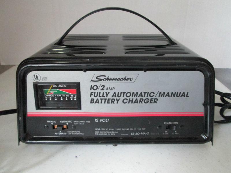 Schumacher  "10 / 2 amp fully automatic / manual battery charger"  works great