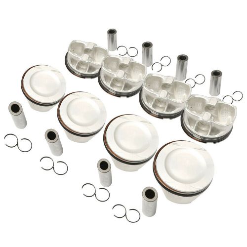 8x engine pistons rings for mercedes-benz c218 x218 w212 s212 w166 m157 5.5l