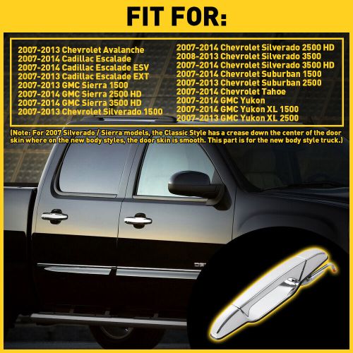 Chrome Door Handle Rear Passenger Right Side RH for 2007-2013 Chevy GMC Outsid E, US $7.99, image 2