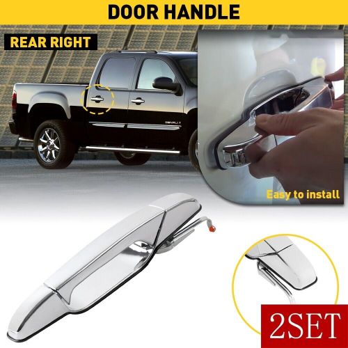 Chrome Door Handle Rear Passenger Right Side RH for 2007-2013 Chevy GMC Outsid E, US $7.99, image 4