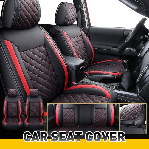 For Toyota Tacoma Car Seat Cover Set Full Leather 5-Seats Front Protector Rear, US $98.99, image 10