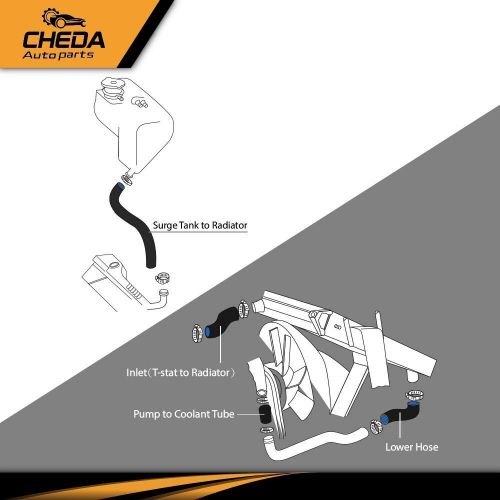 Black Radiator Hose Set Fit For Humvee 12339160/12339162/12339159/12340046, US $43.20, image 8