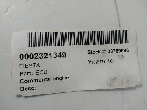 2016 FORD FIESTA 5 Door 1242cc Petrol SNJC ECU F1B1-12A650-UC, US $, image 12