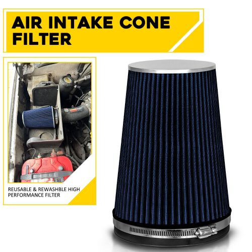 Car Air Intake Cone Filter Replacement Dry Air Filter Blue Short 6" Universal, US $23.99, image 6