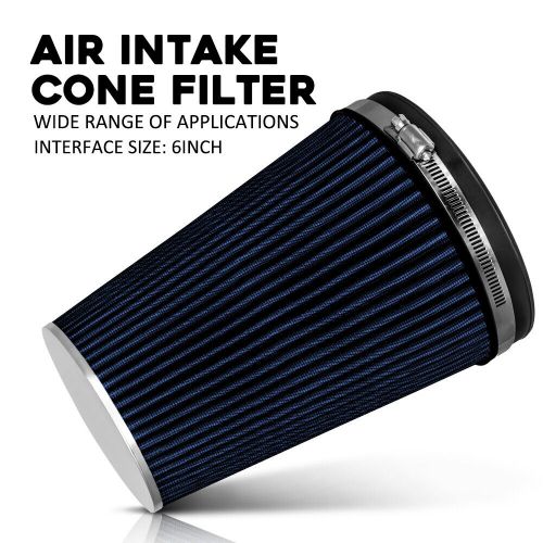 Car Air Intake Cone Filter Replacement Dry Air Filter Blue Short 6" Universal, US $23.99, image 9
