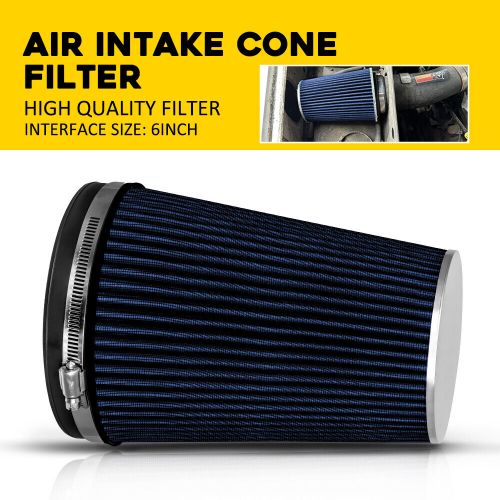 Car Air Intake Cone Filter Replacement Dry Air Filter Blue Short 6" Universal, US $23.99, image 10