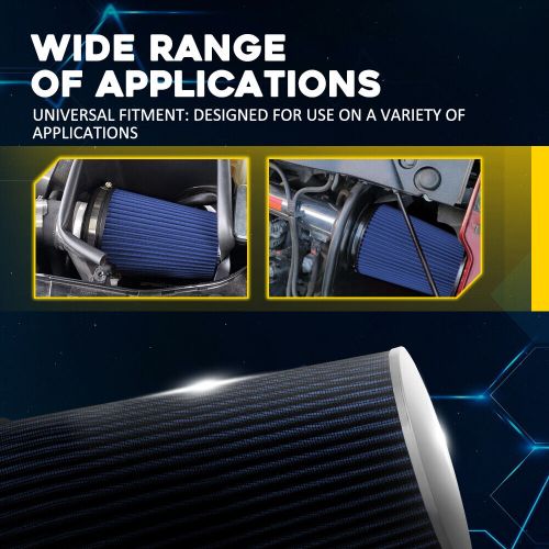 Car Air Intake Cone Filter Replacement Dry Air Filter Blue Short 6" Universal, US $23.99, image 11