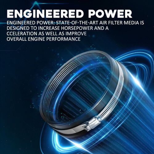 Car Air Intake Cone Filter Replacement Dry Air Filter Blue Short 6" Universal, US $23.99, image 15