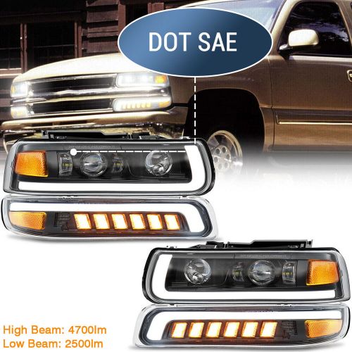 DOT LED Headlights Assembly For 1999 2000 2001 2002 Chevy Silverado 1500 2500 HD, US $278.99, image 11