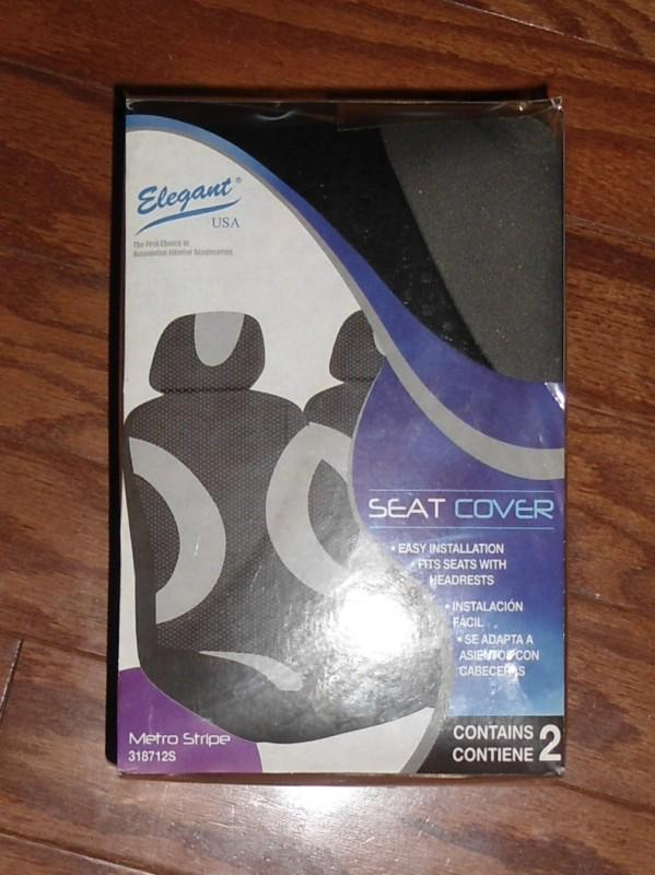Pair of elegant usa automotive accessories metro stripe seat covers