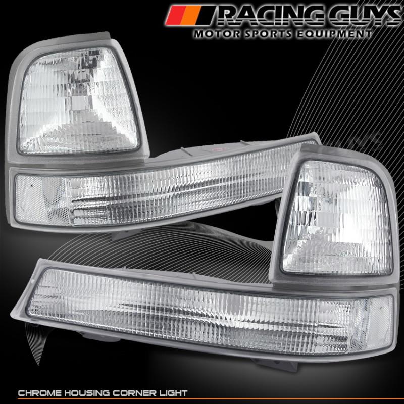 Sell 9800 FORD RANGER CHROME CORNER PARKING LIGHT FRONT LAMPS CLEAR