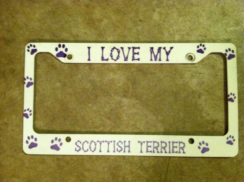 I love my scottish terrier licence plate frame!!!