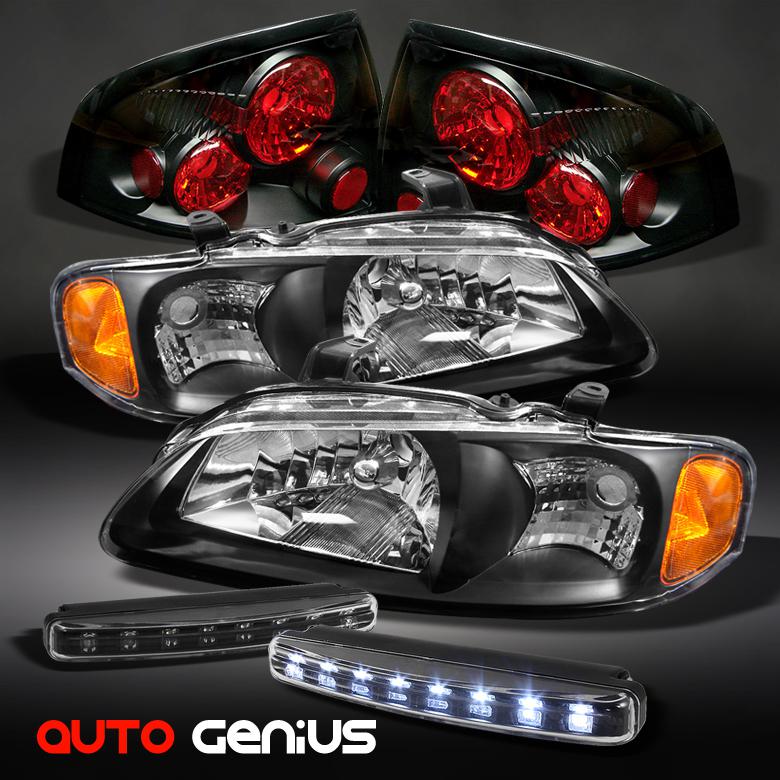 Sell 0003 SENTRA BLACK HEADLIGHTS + TAIL LIGHTS + LED DAYTIME RUNNING LIGHTS COMBO in Rowland