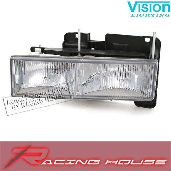 L/h headlight driver side lamp kit unit 1992-1999 chevy suburban 1500 2500