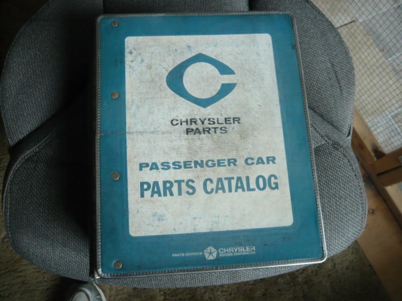 Sell MOPAR 68 FACTORY 1968 PARTS BOOK CATALOG orig binder chrysler