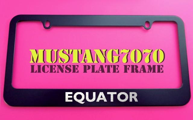 1 brand new suzuki equator black metal license plate frame + screw caps