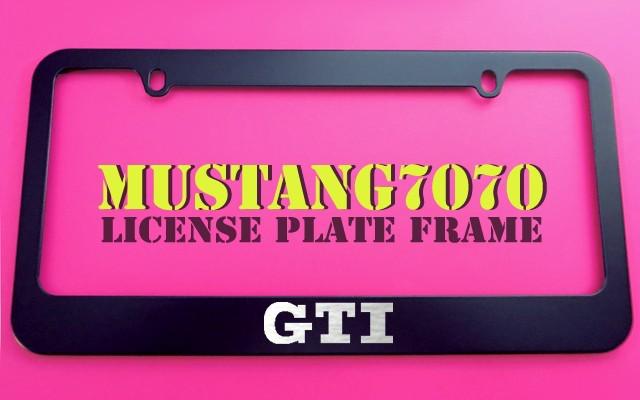 1 brand new volkswagen " gti " black metal license plate frame