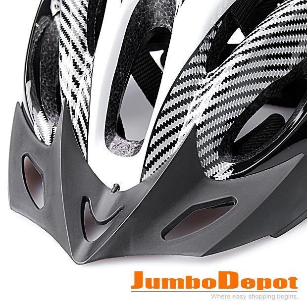 Mountain Bike Bicycle Adult Helmet Black Silver Carbon Color Foam Interior 1 Set, US $17.99, image 3