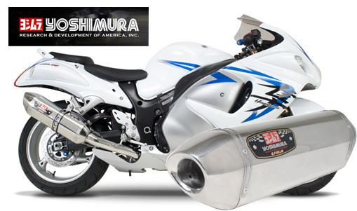 Yoshimura r-77 stainless/stainless cap full exhaust 2008-2012 suzuki hayabusa