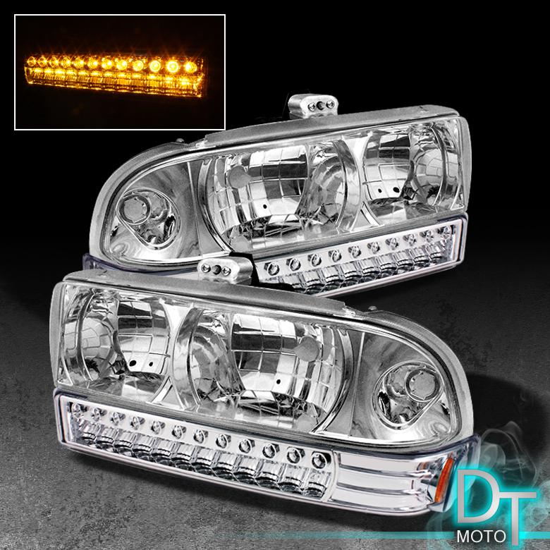 Sell 9804 CHEVY S10 BLAZER CRYSTAL HEADLIGHTS +FULL LED BUMPER SIGNAL
