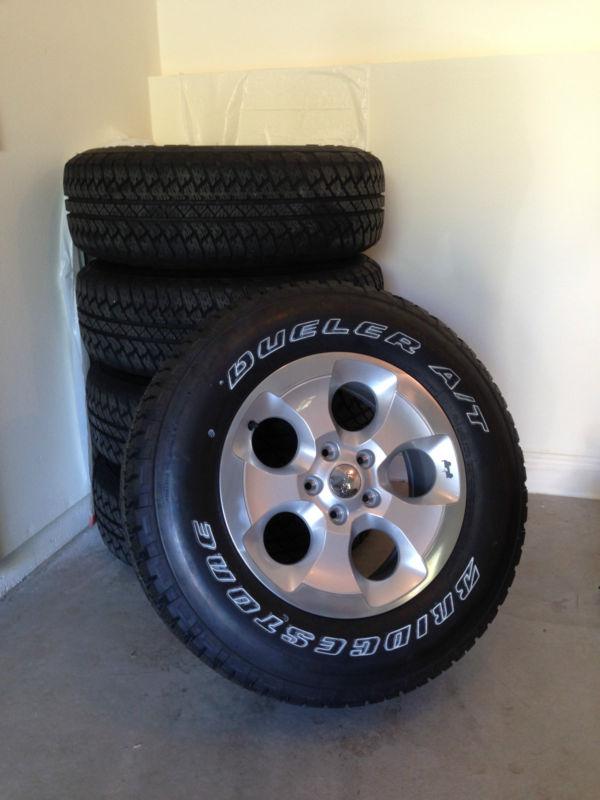 Sell 2013 jeep wrangler Sahara stock 255 70 R18 wheels and tires set of