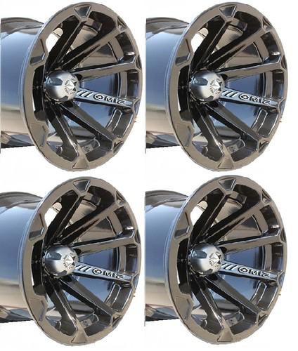 Msa m12 diesel atv wheels/rims black 14" honda rincon irs deep dish  (4)