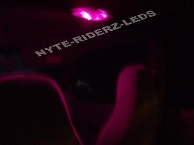 Pink 1210 smd dome lights 12 led panel a pair fits all cars